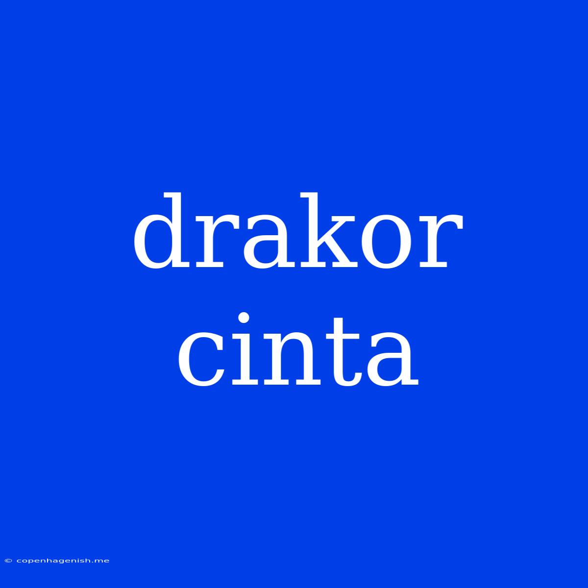 Drakor Cinta