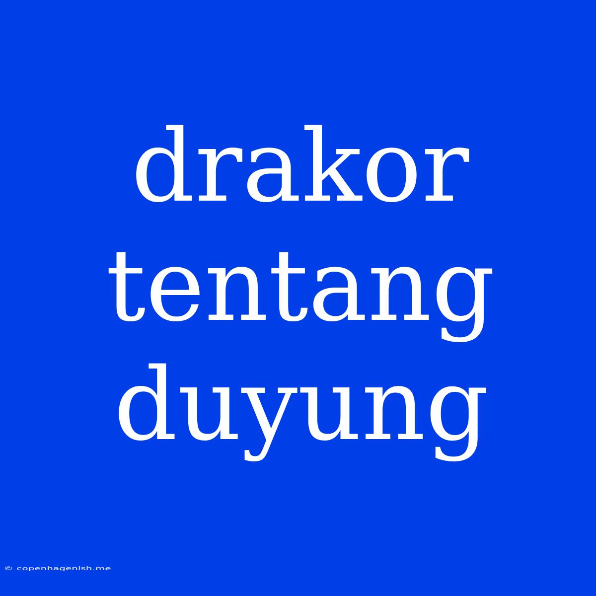 Drakor Tentang Duyung