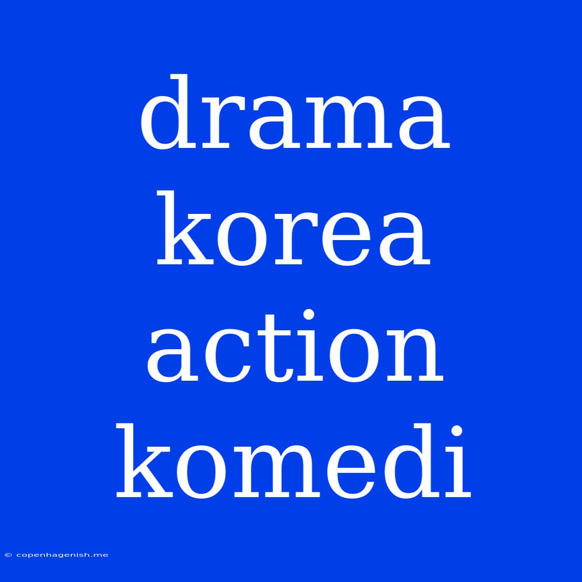 Drama Korea Action Komedi