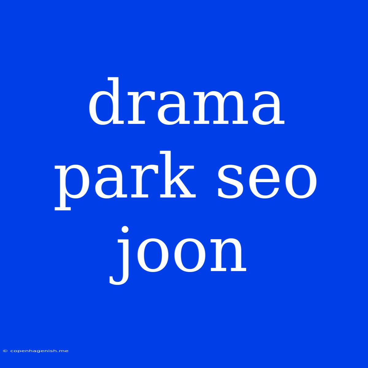 Drama Park Seo Joon