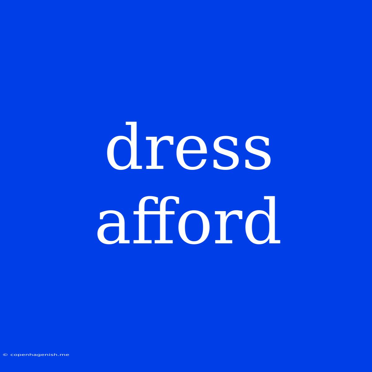 Dress Afford