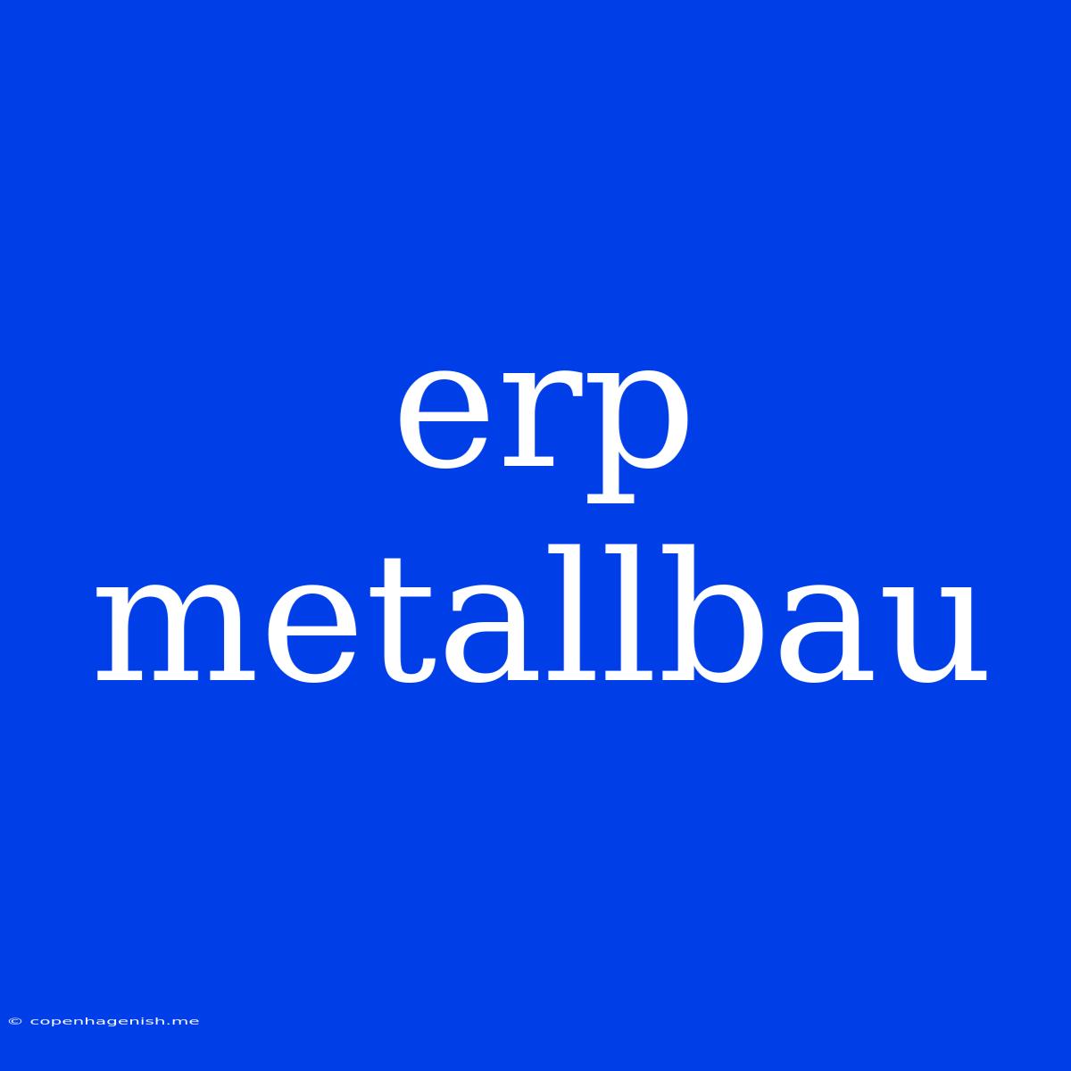 Erp Metallbau