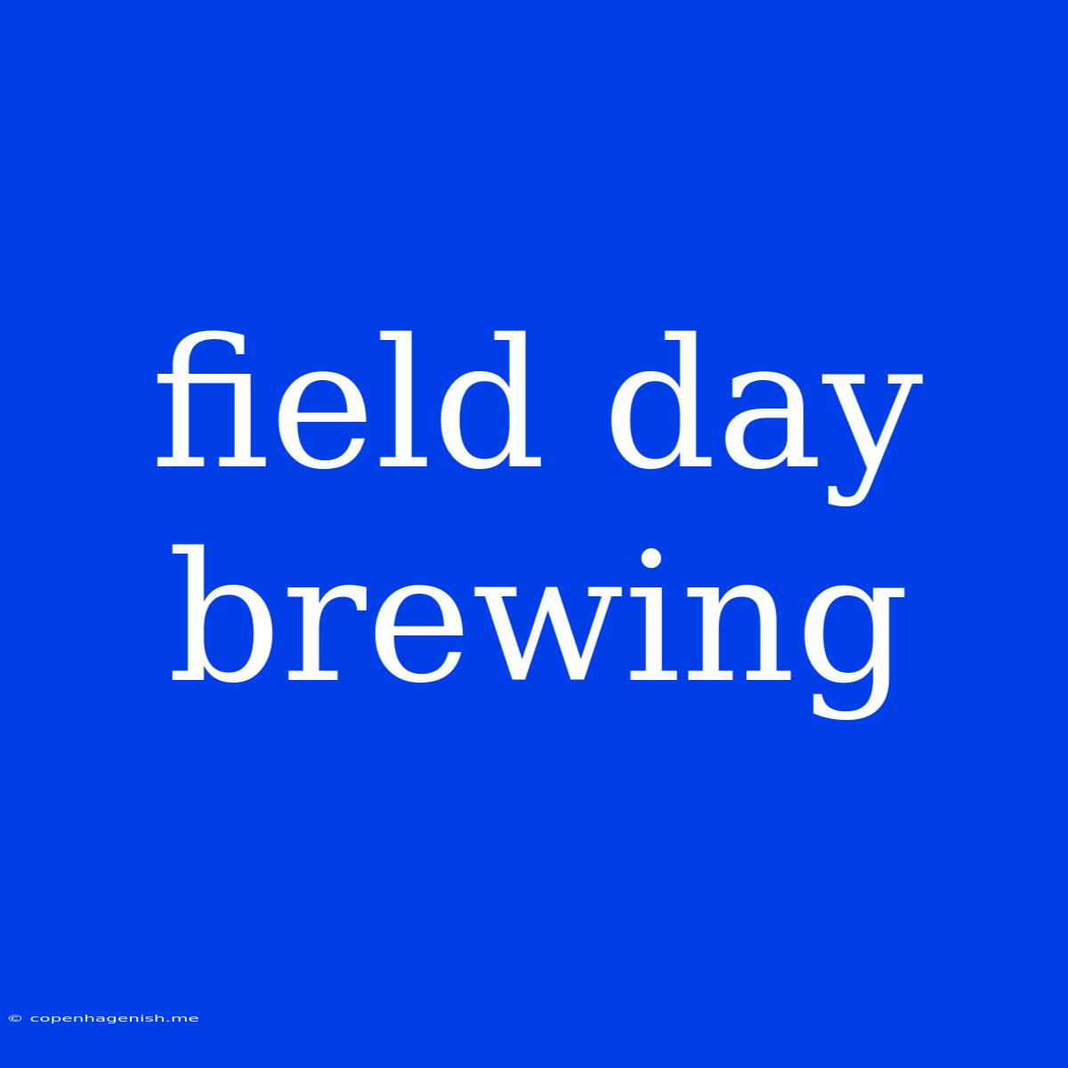 Field Day Brewing