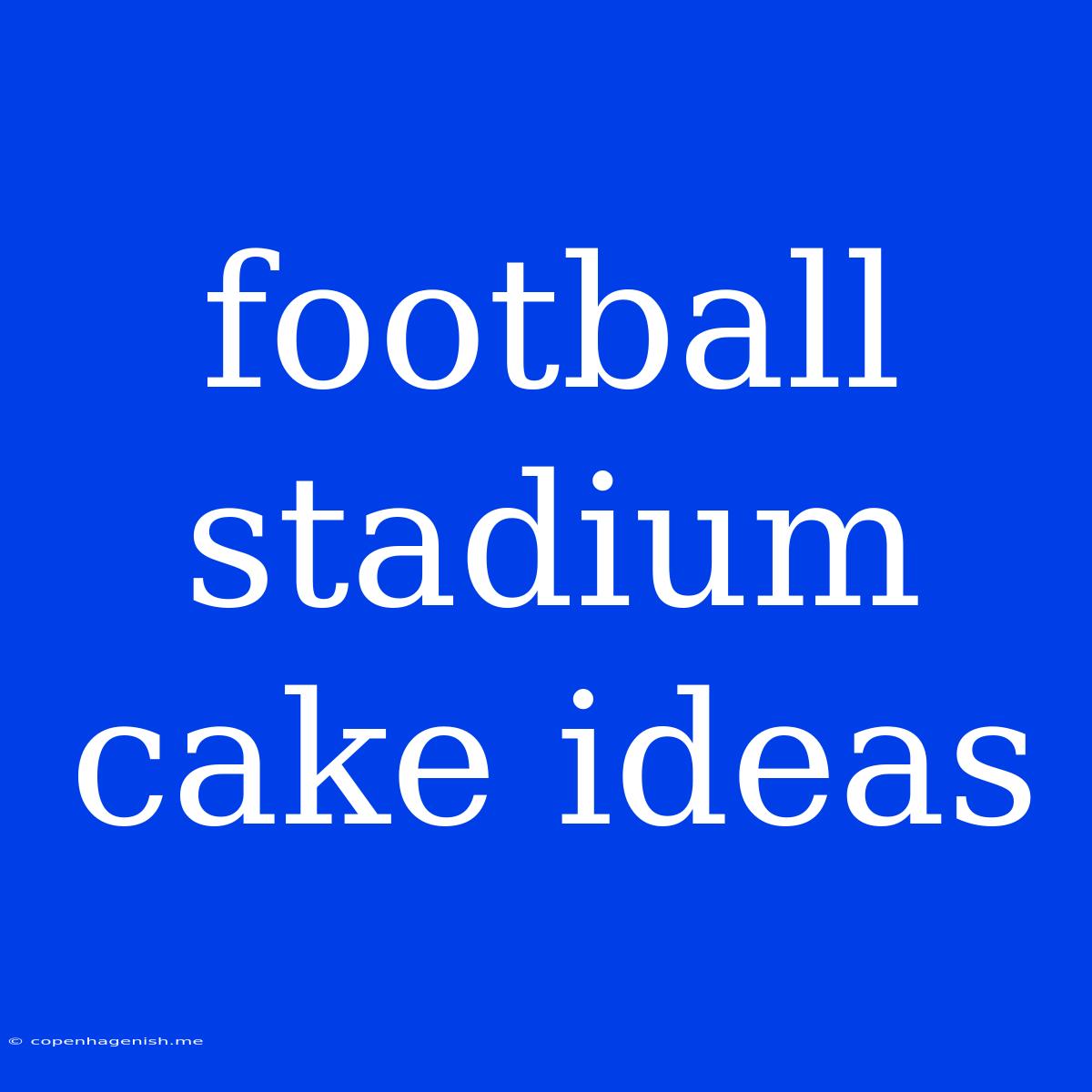 Football Stadium Cake Ideas