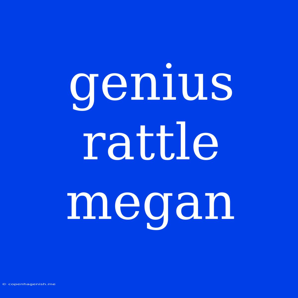 Genius Rattle Megan