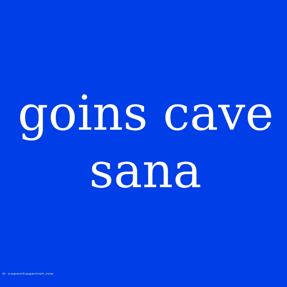 Goins Cave Sana