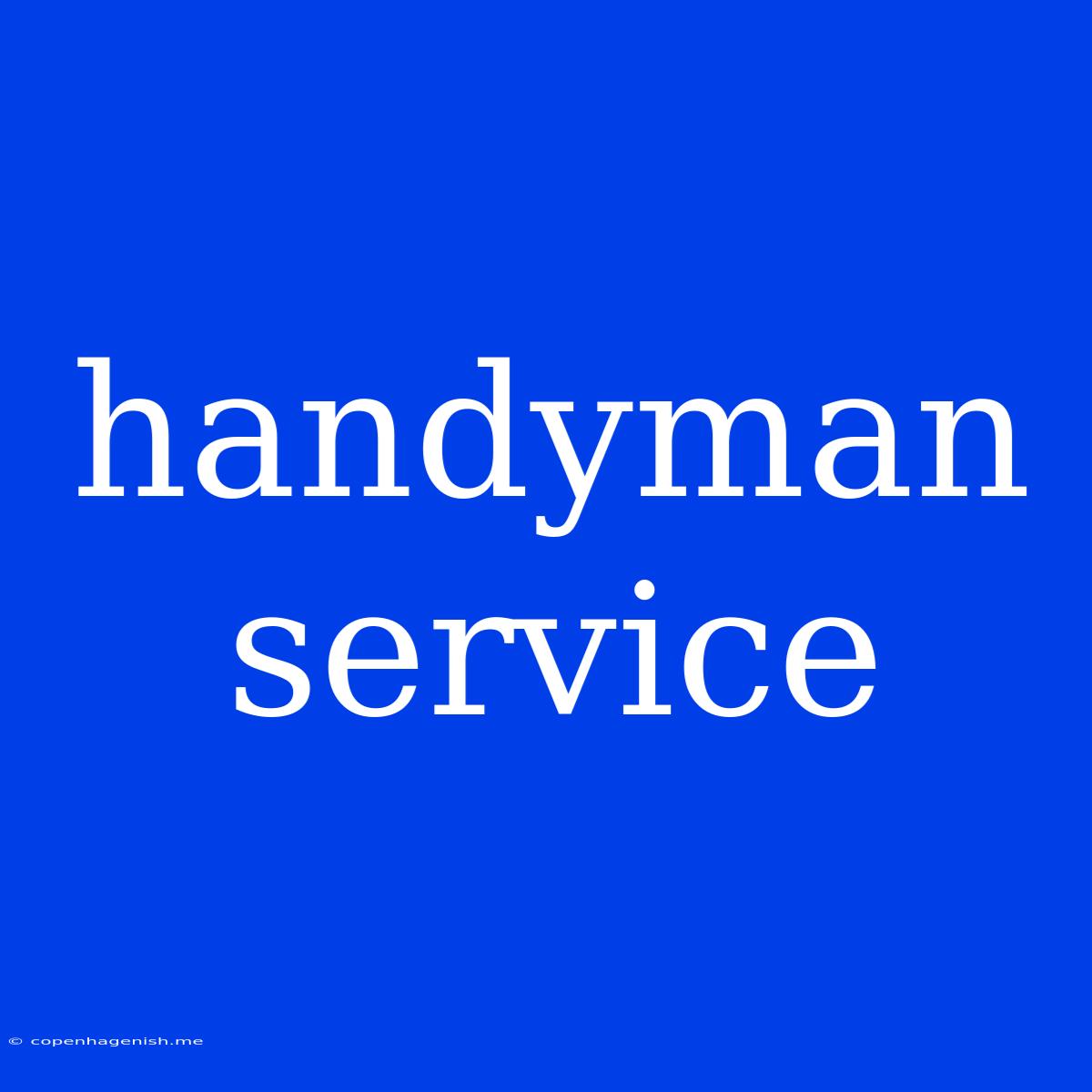 Handyman Service