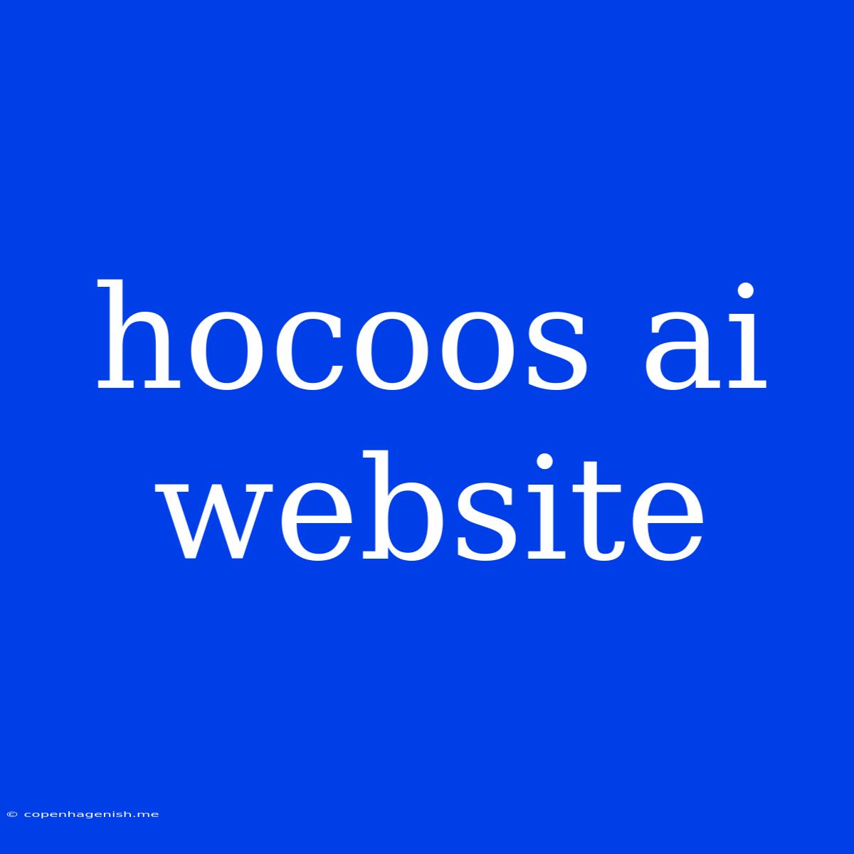 Hocoos Ai Website