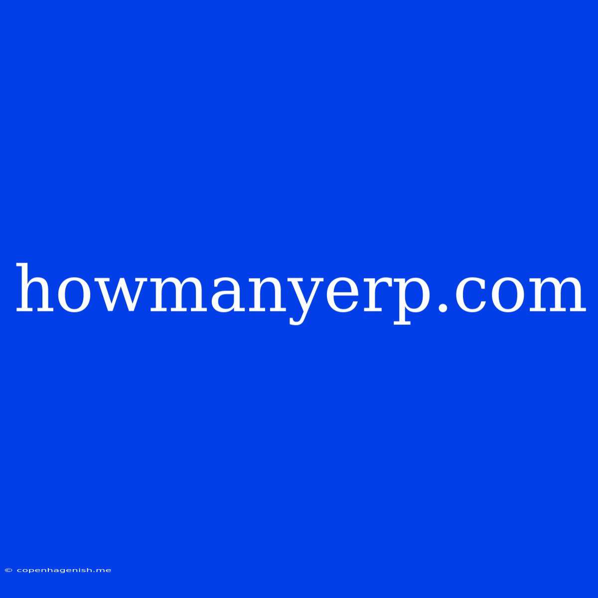 Howmanyerp.com