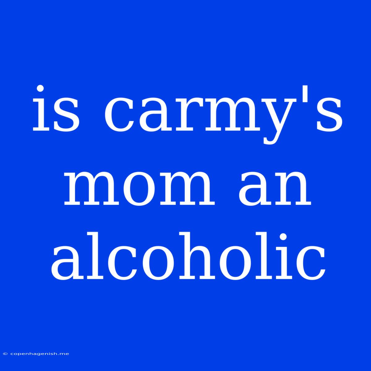 Is Carmy's Mom An Alcoholic