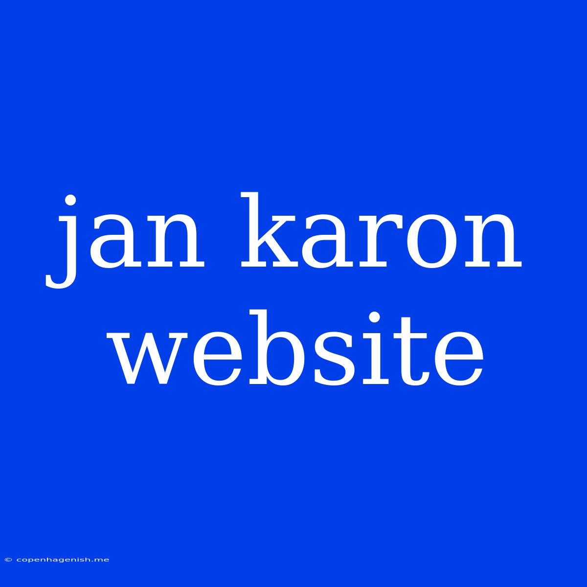 Jan Karon Website