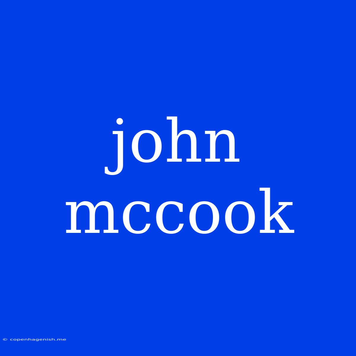 John Mccook