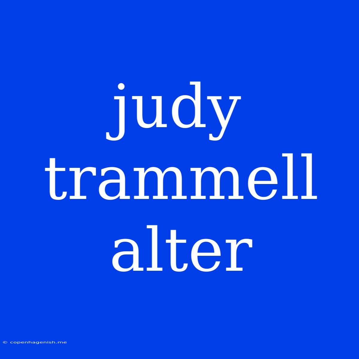 Judy Trammell Alter