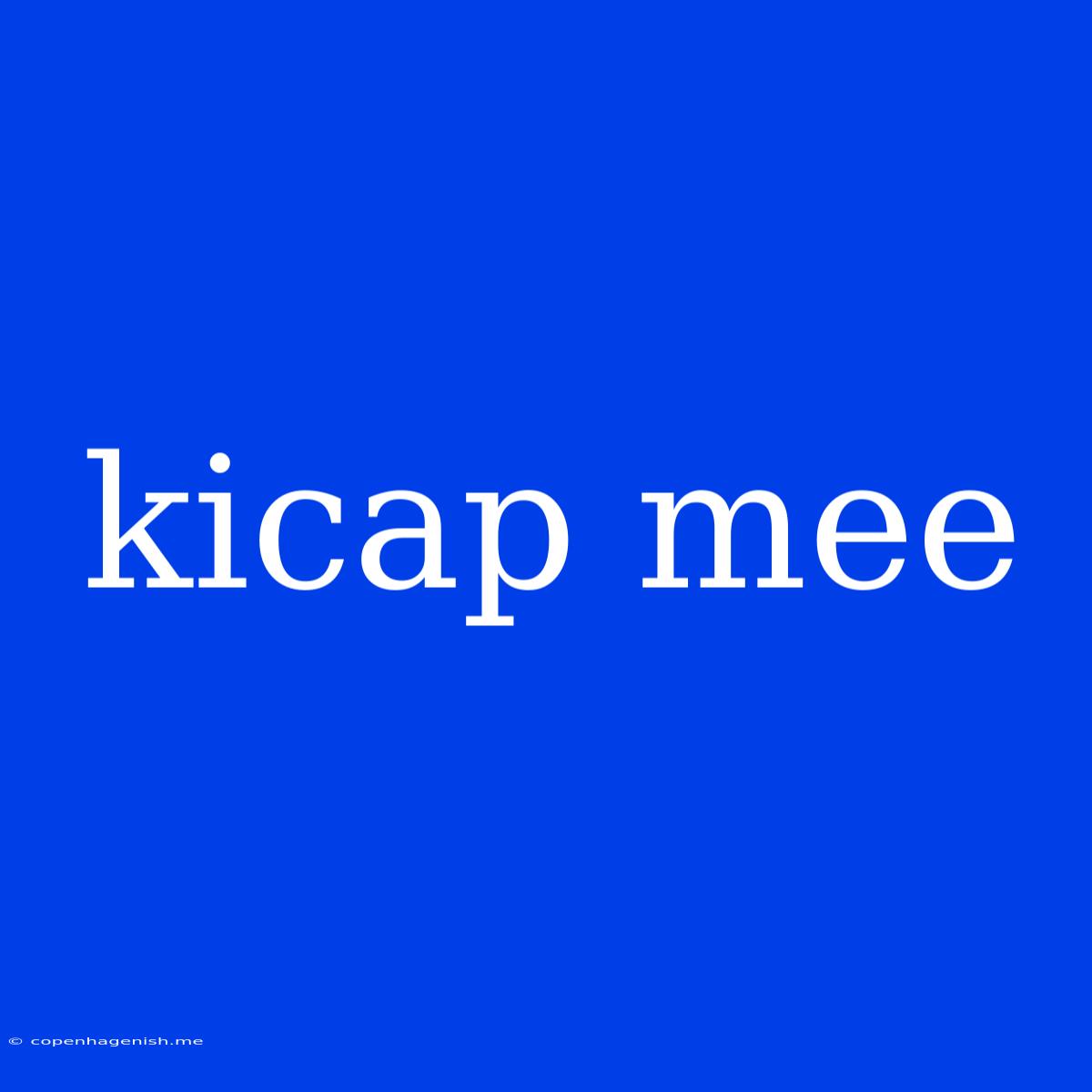 Kicap Mee