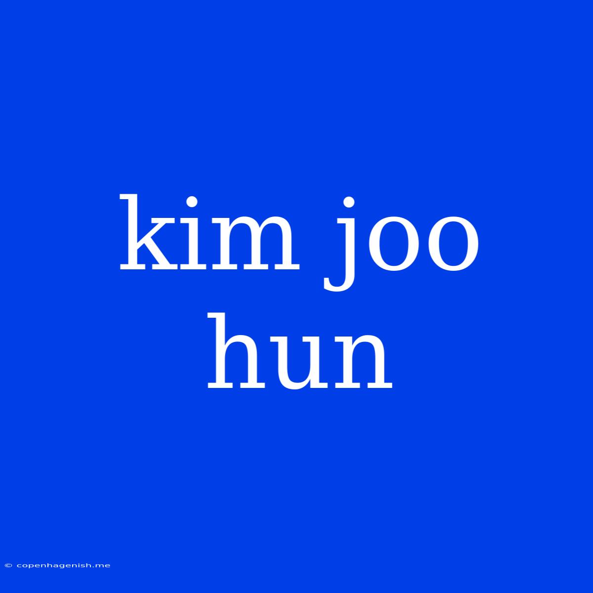 Kim Joo Hun