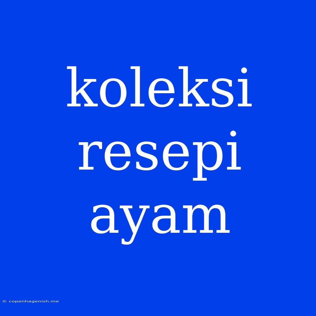 Koleksi Resepi Ayam