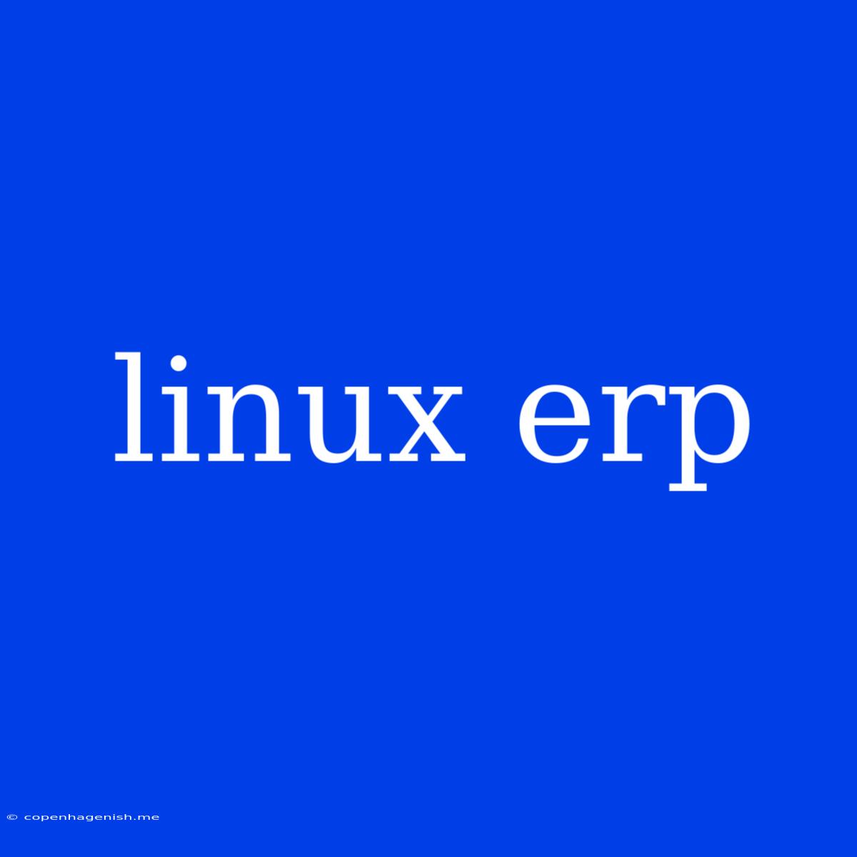 Linux Erp