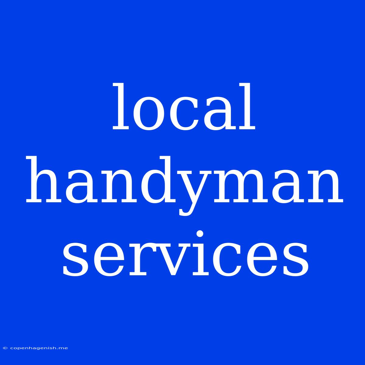 Local Handyman Services