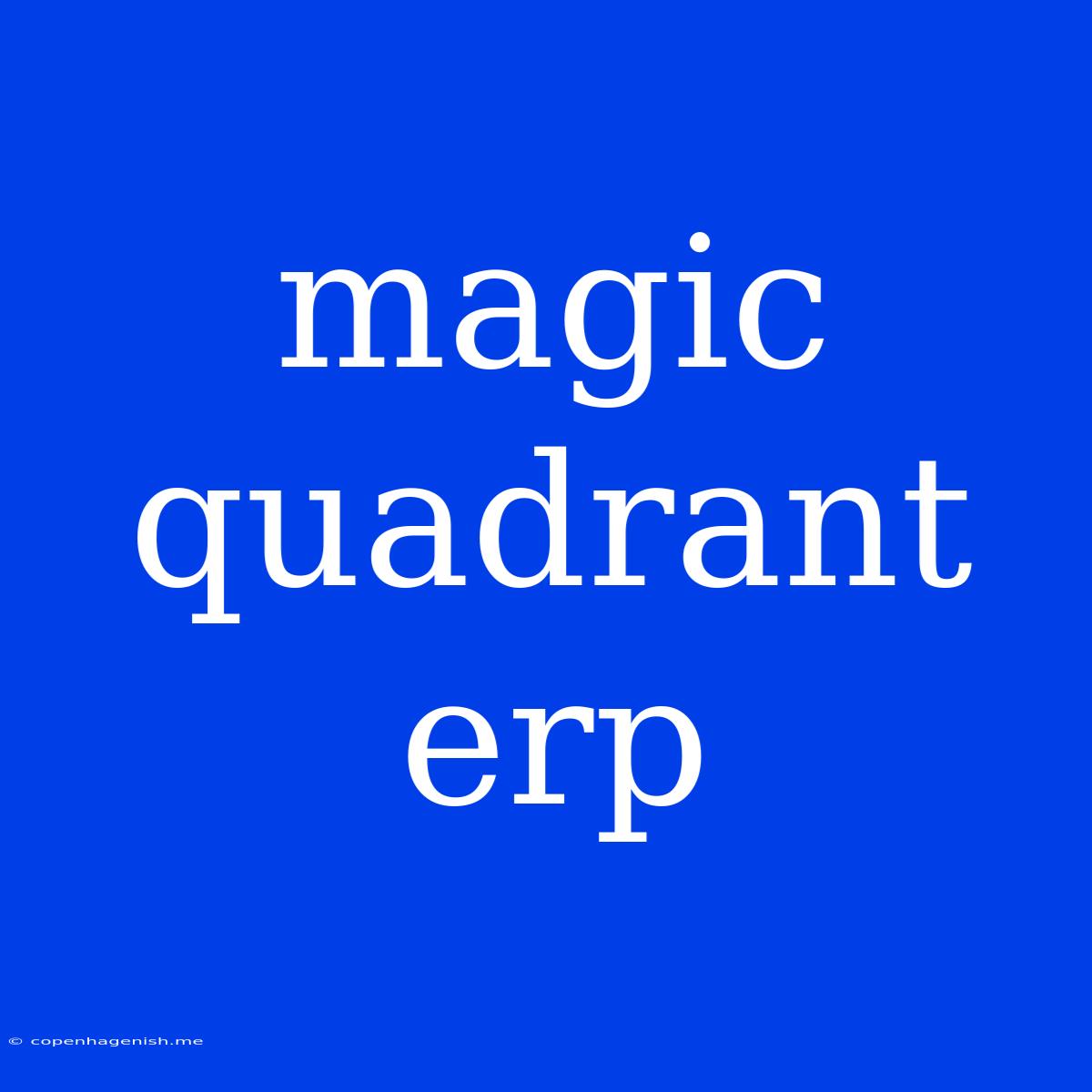 Magic Quadrant Erp