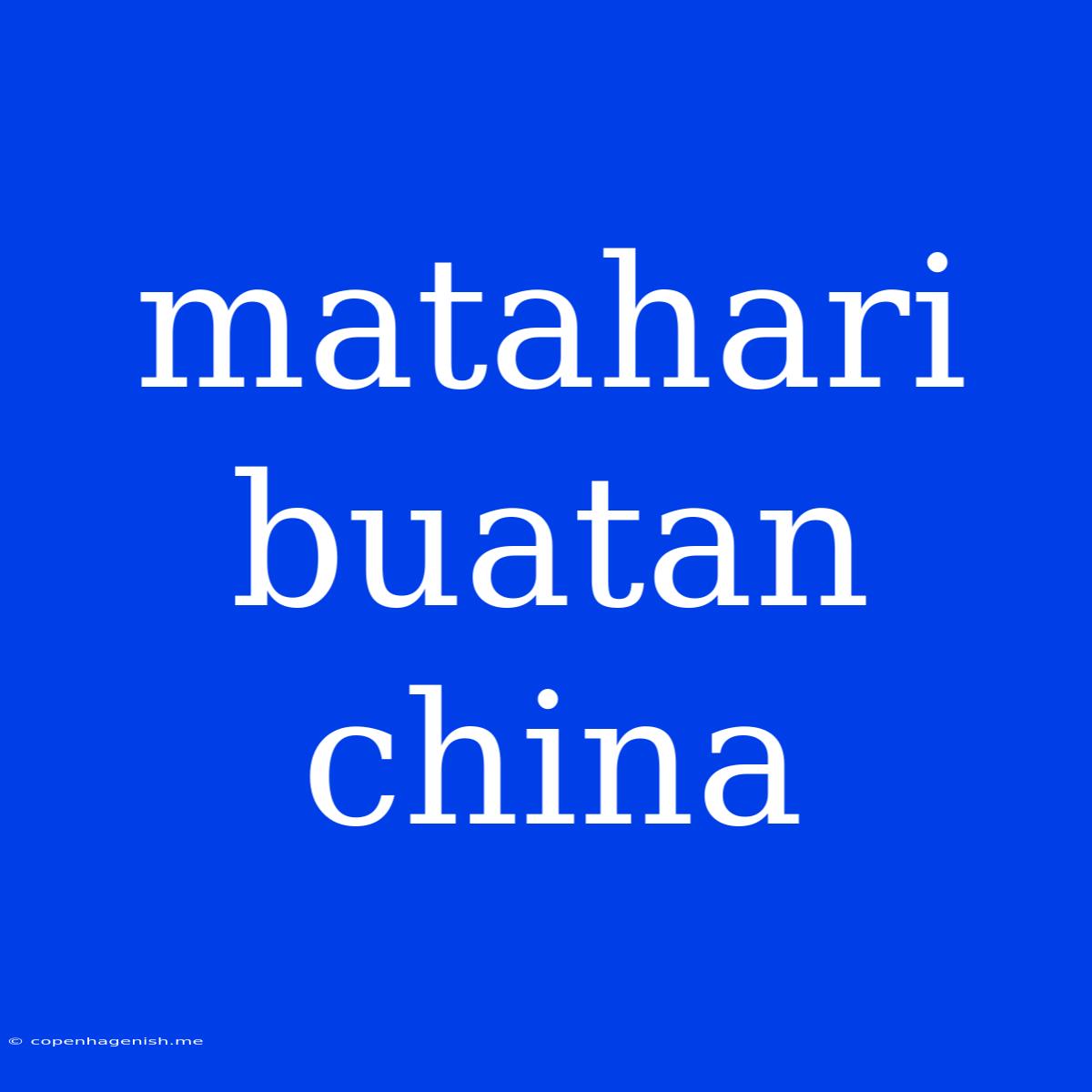 Matahari Buatan China