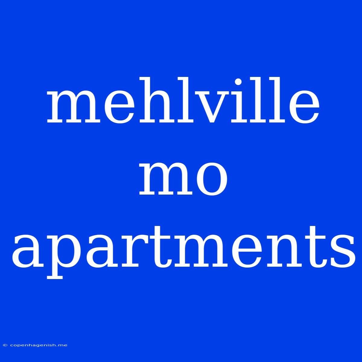 Mehlville Mo Apartments