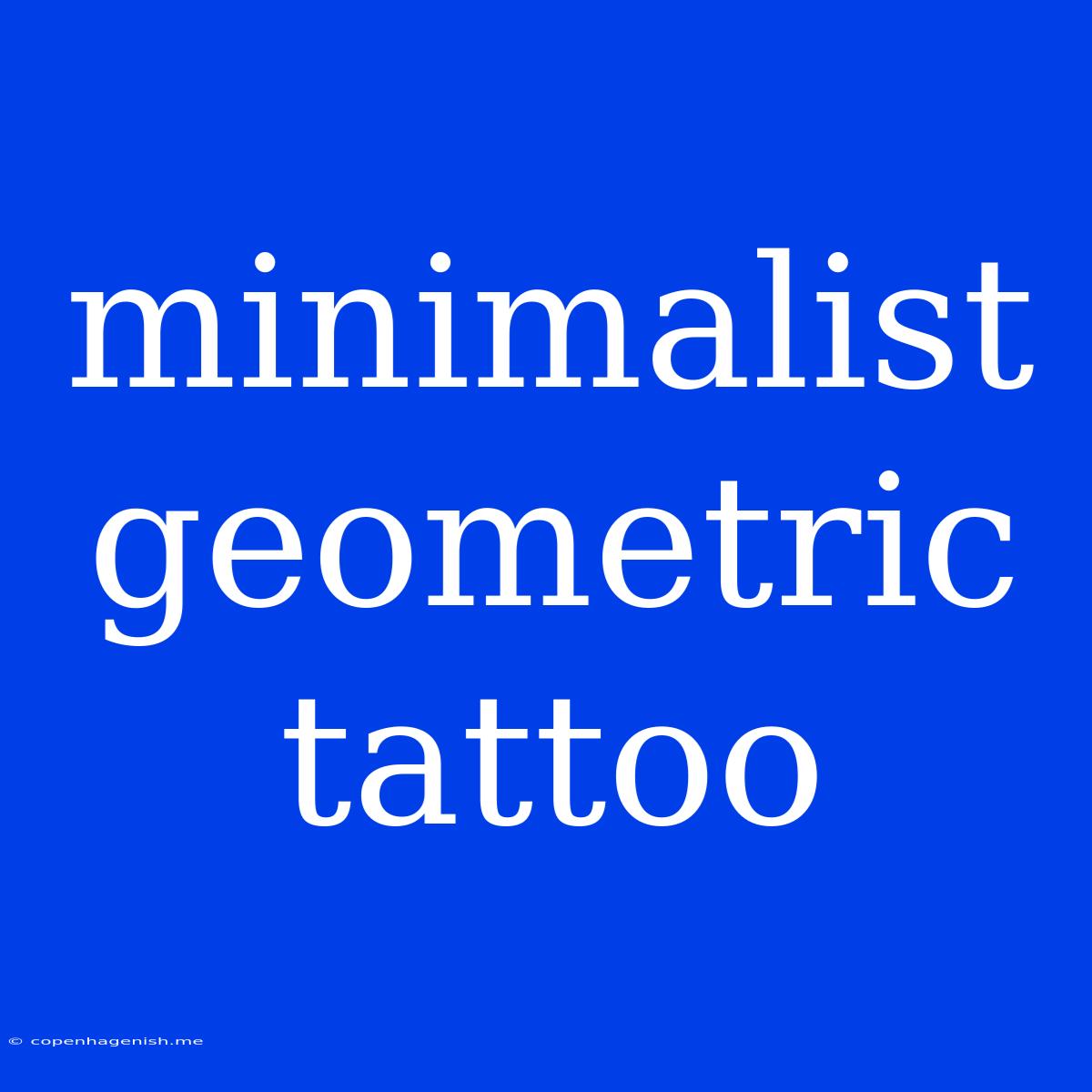 Minimalist Geometric Tattoo