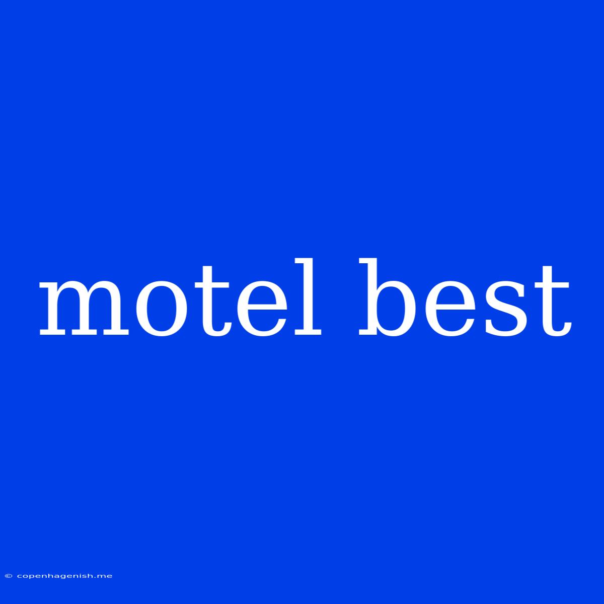 Motel Best