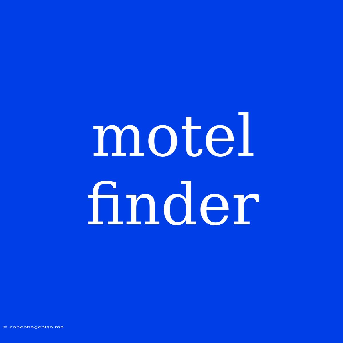 Motel Finder