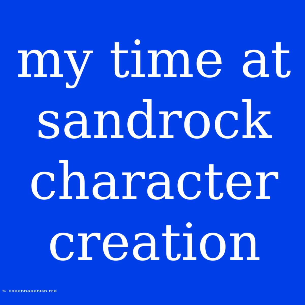 My Time At Sandrock Character Creation