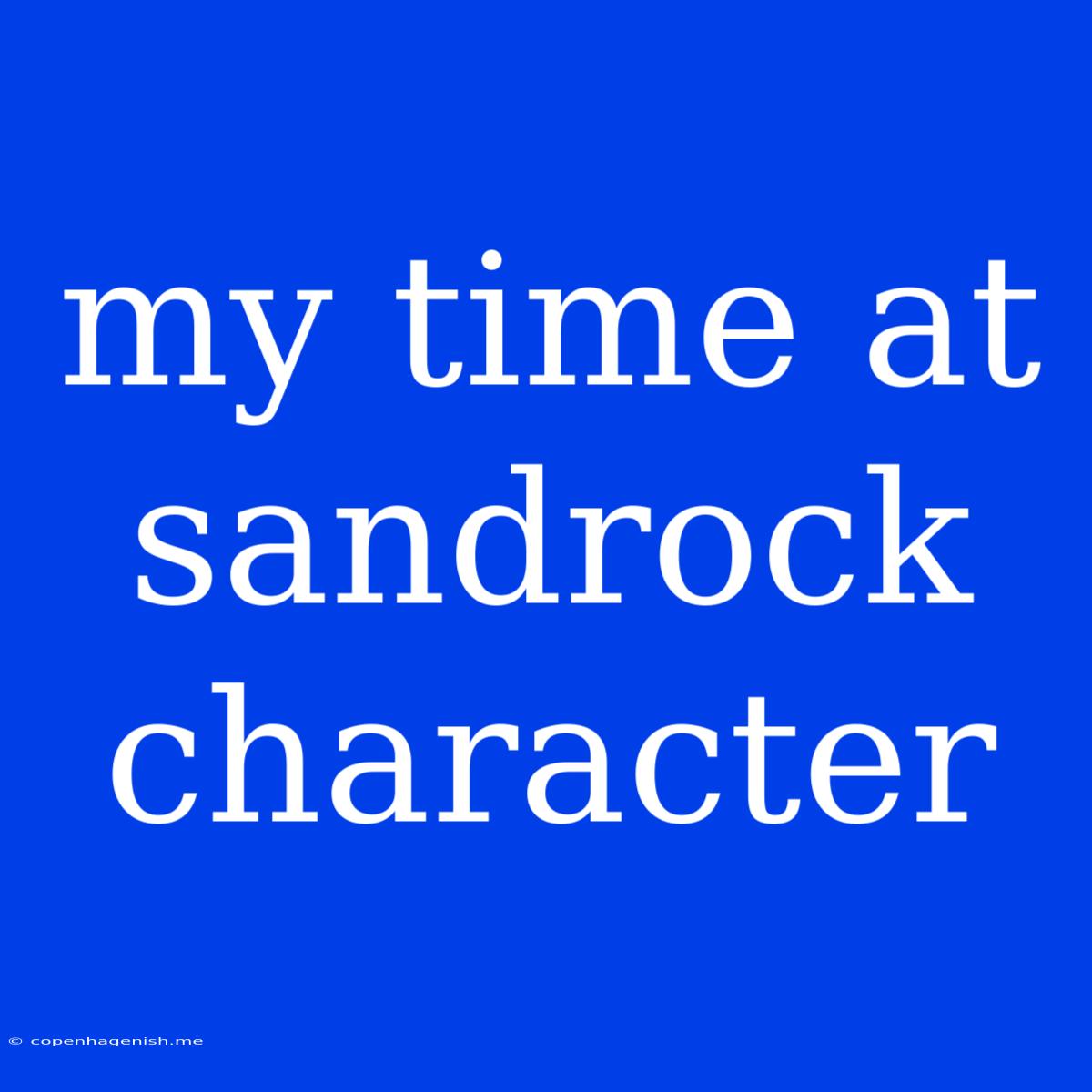 My Time At Sandrock Character