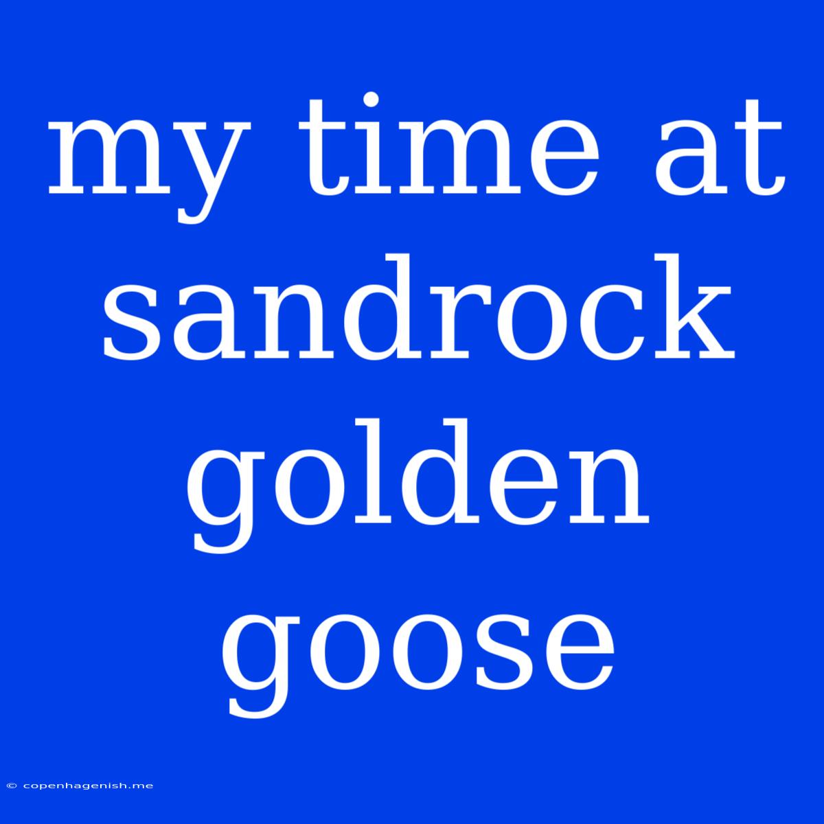 My Time At Sandrock Golden Goose