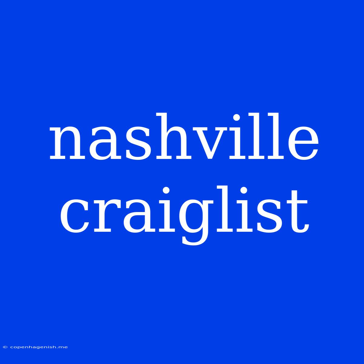 Nashville Craiglist