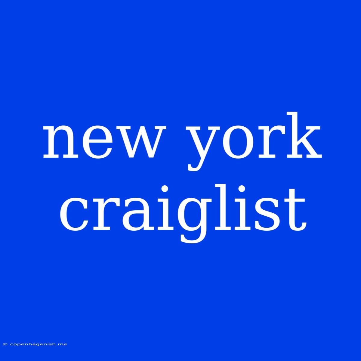 New York Craiglist