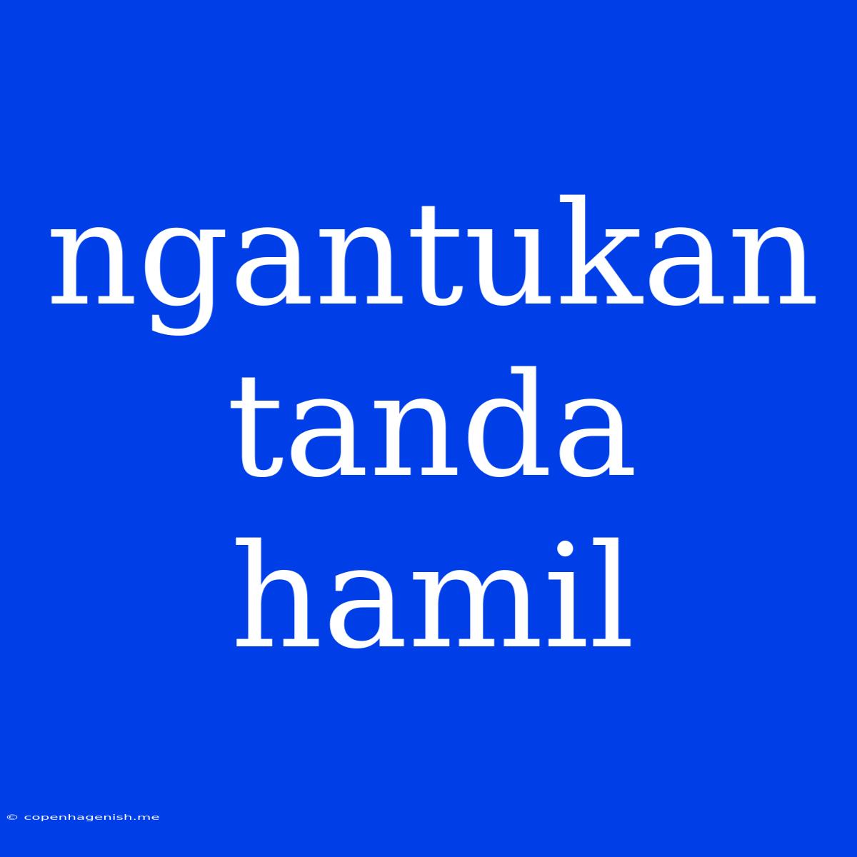 Ngantukan Tanda Hamil