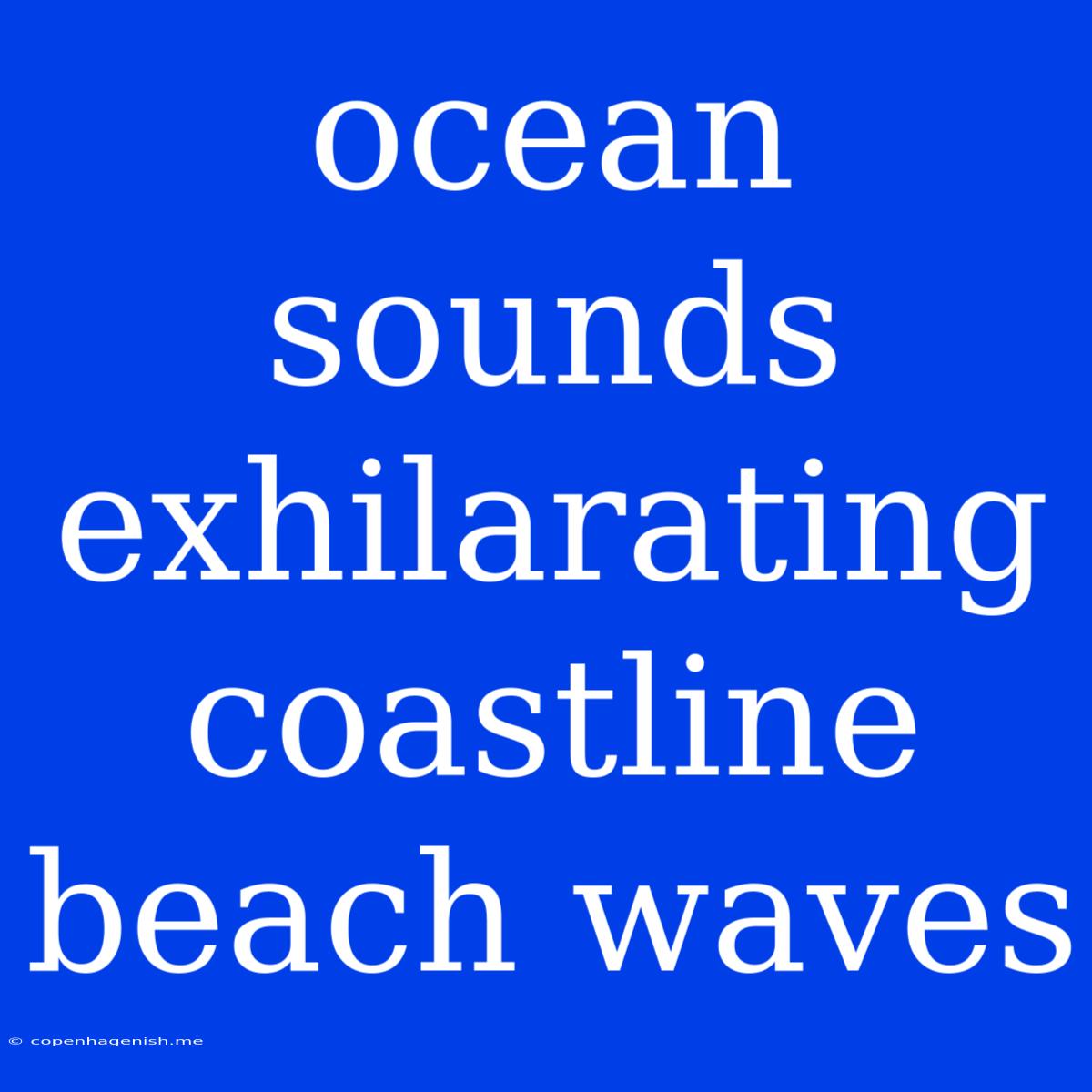 Ocean Sounds Exhilarating Coastline Beach Waves