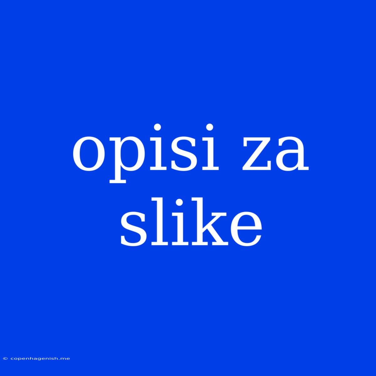 Opisi Za Slike