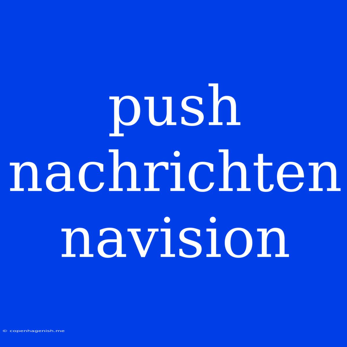 Push Nachrichten Navision