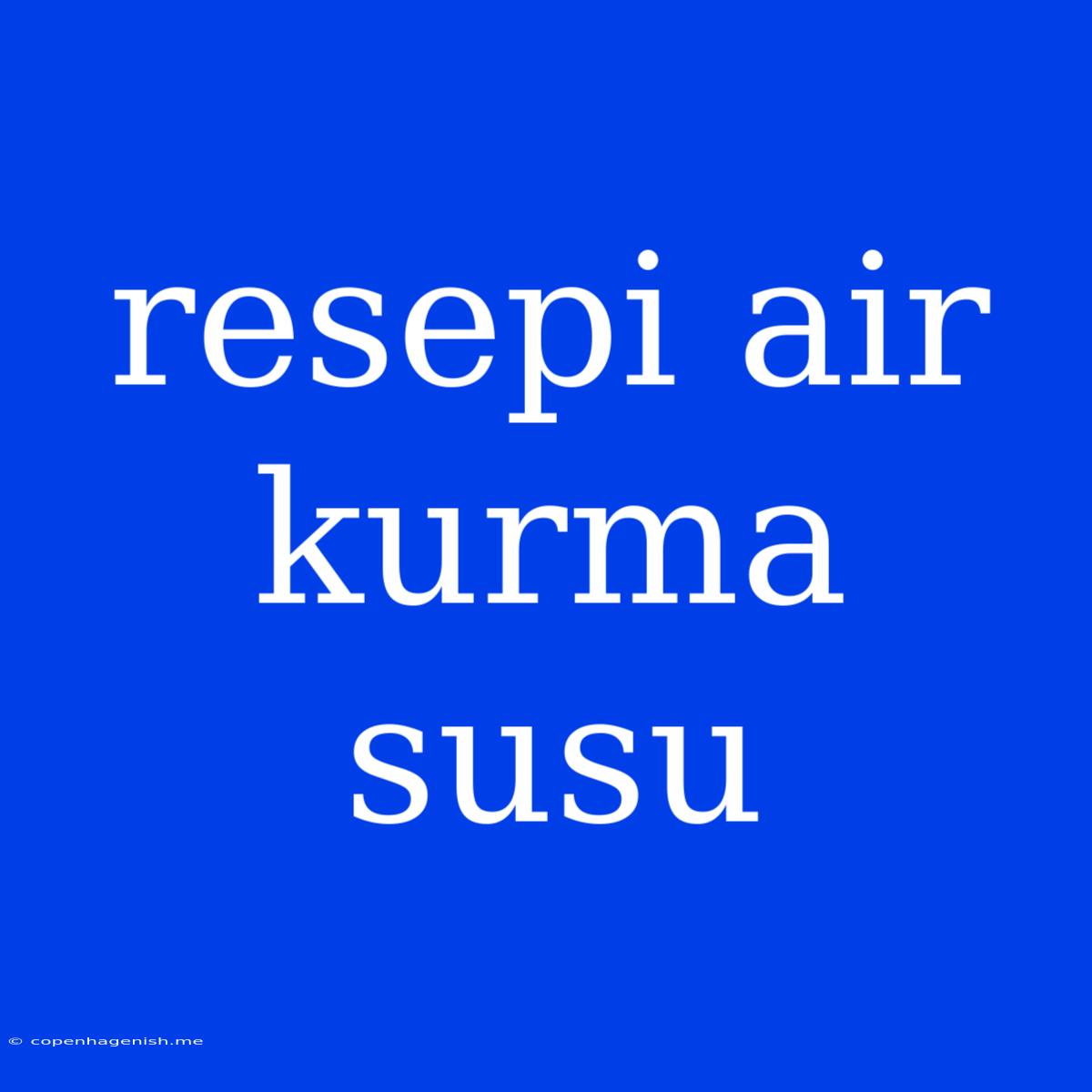 Resepi Air Kurma Susu