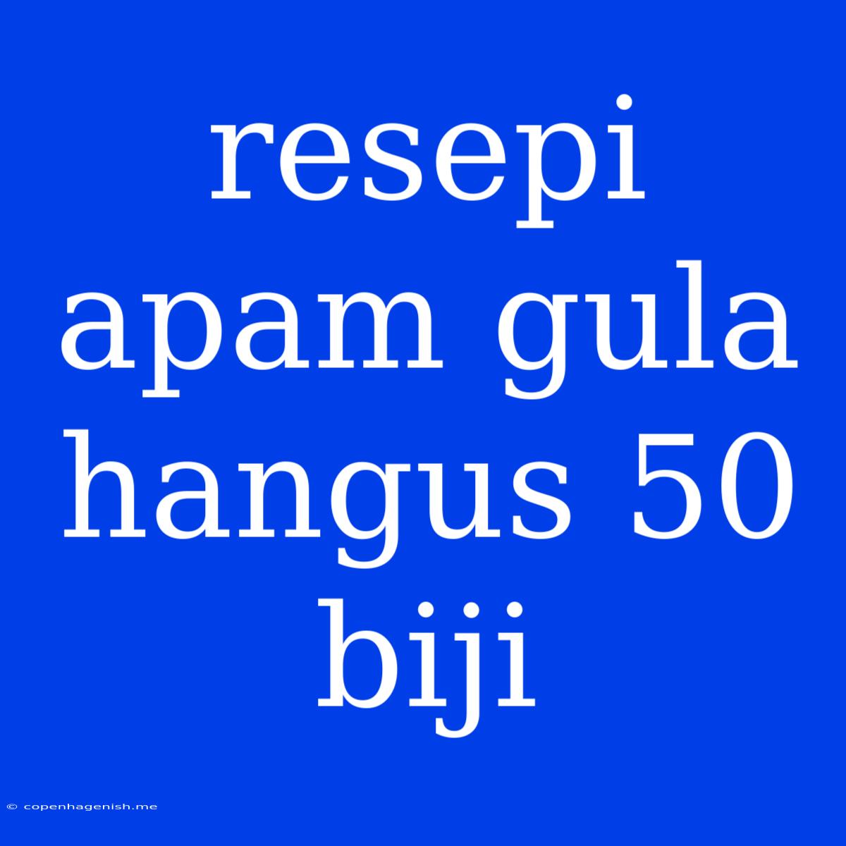 Resepi Apam Gula Hangus 50 Biji