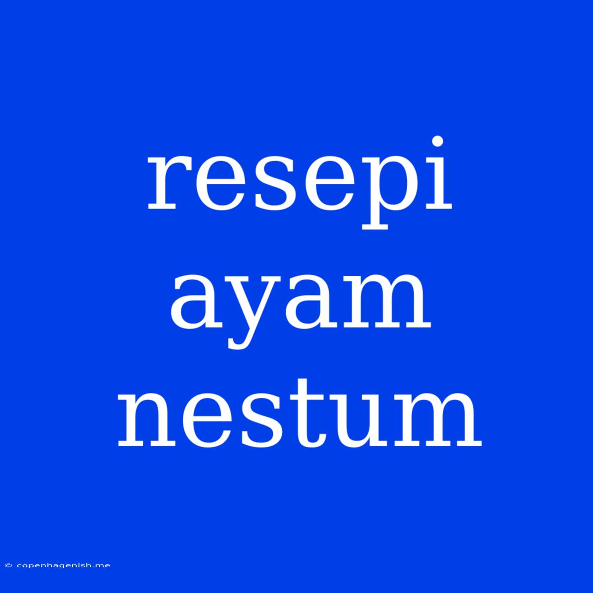 Resepi Ayam Nestum