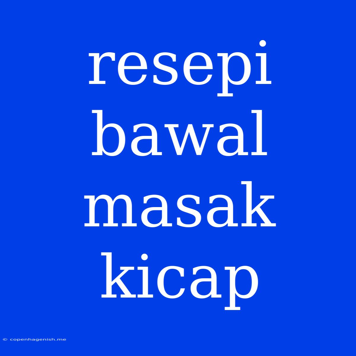 Resepi Bawal Masak Kicap