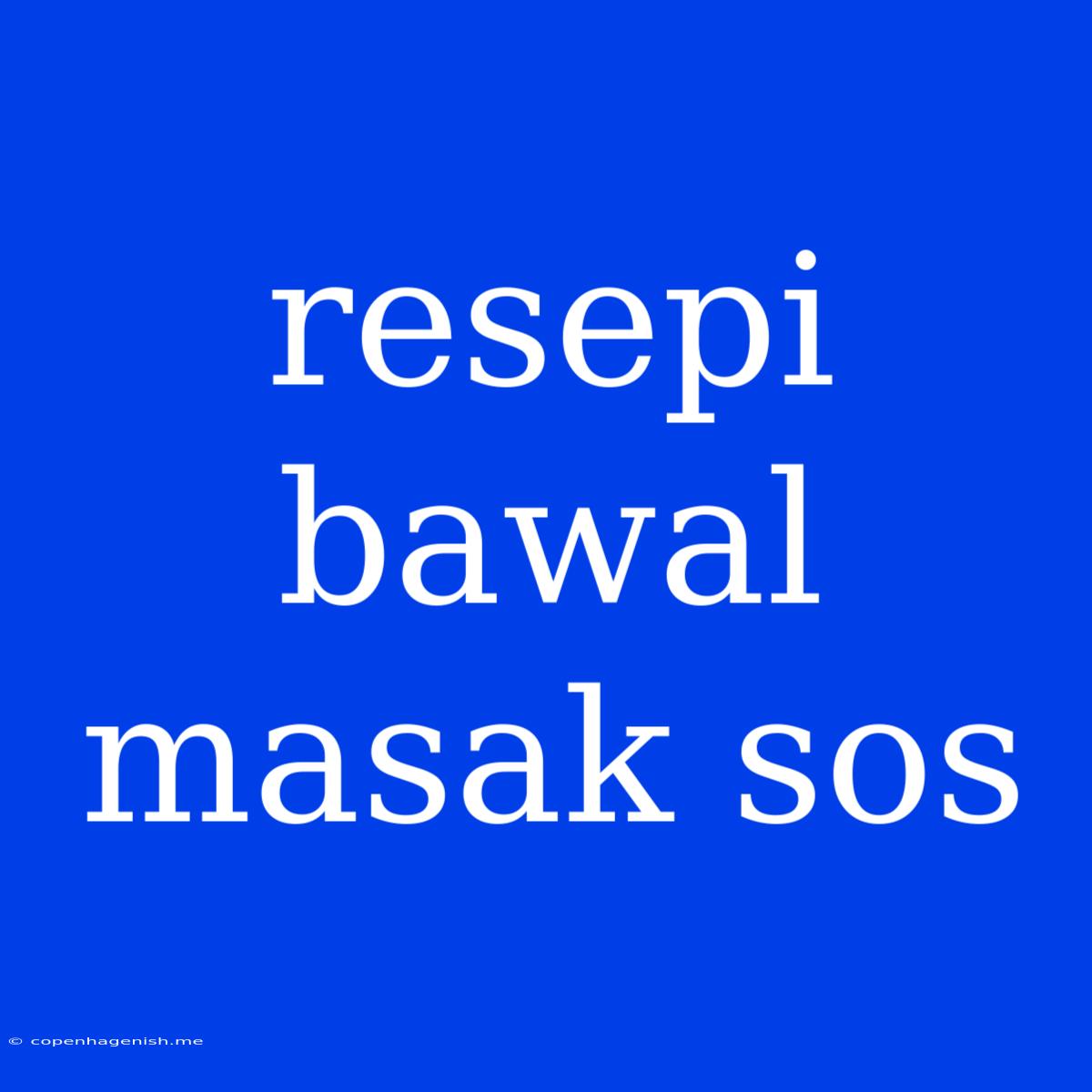 Resepi Bawal Masak Sos