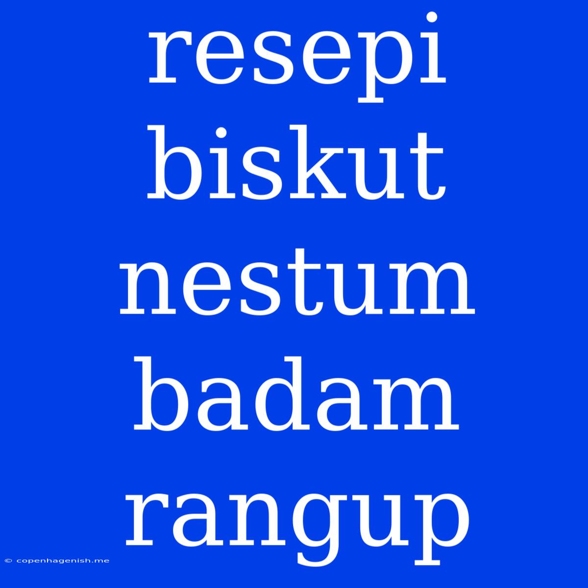 Resepi Biskut Nestum Badam Rangup