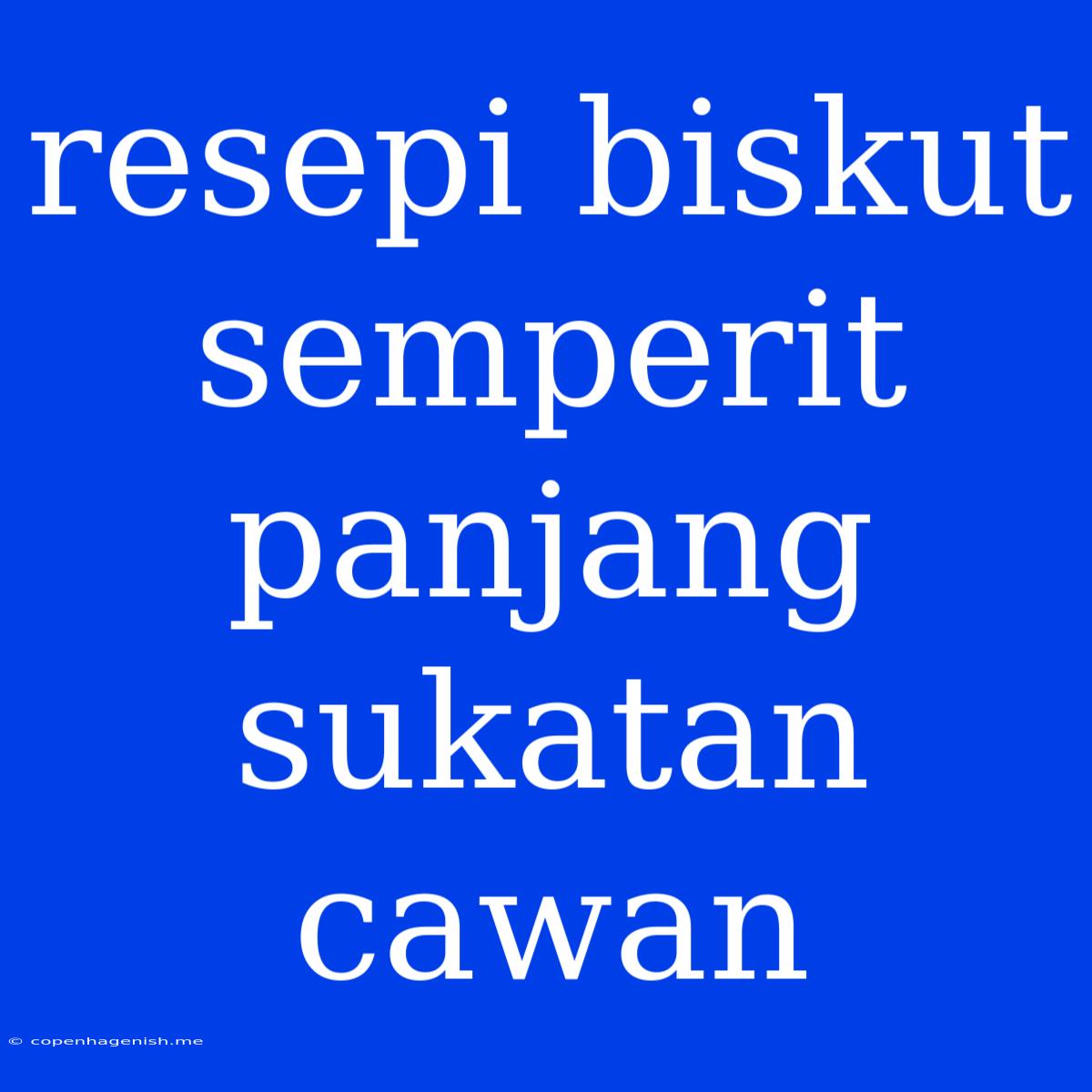 Resepi Biskut Semperit Panjang Sukatan Cawan