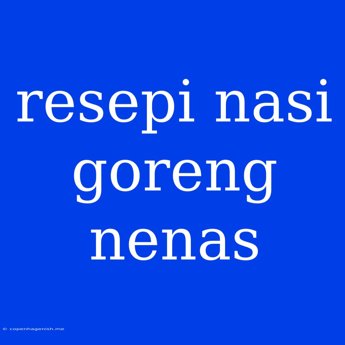 Resepi Nasi Goreng Nenas