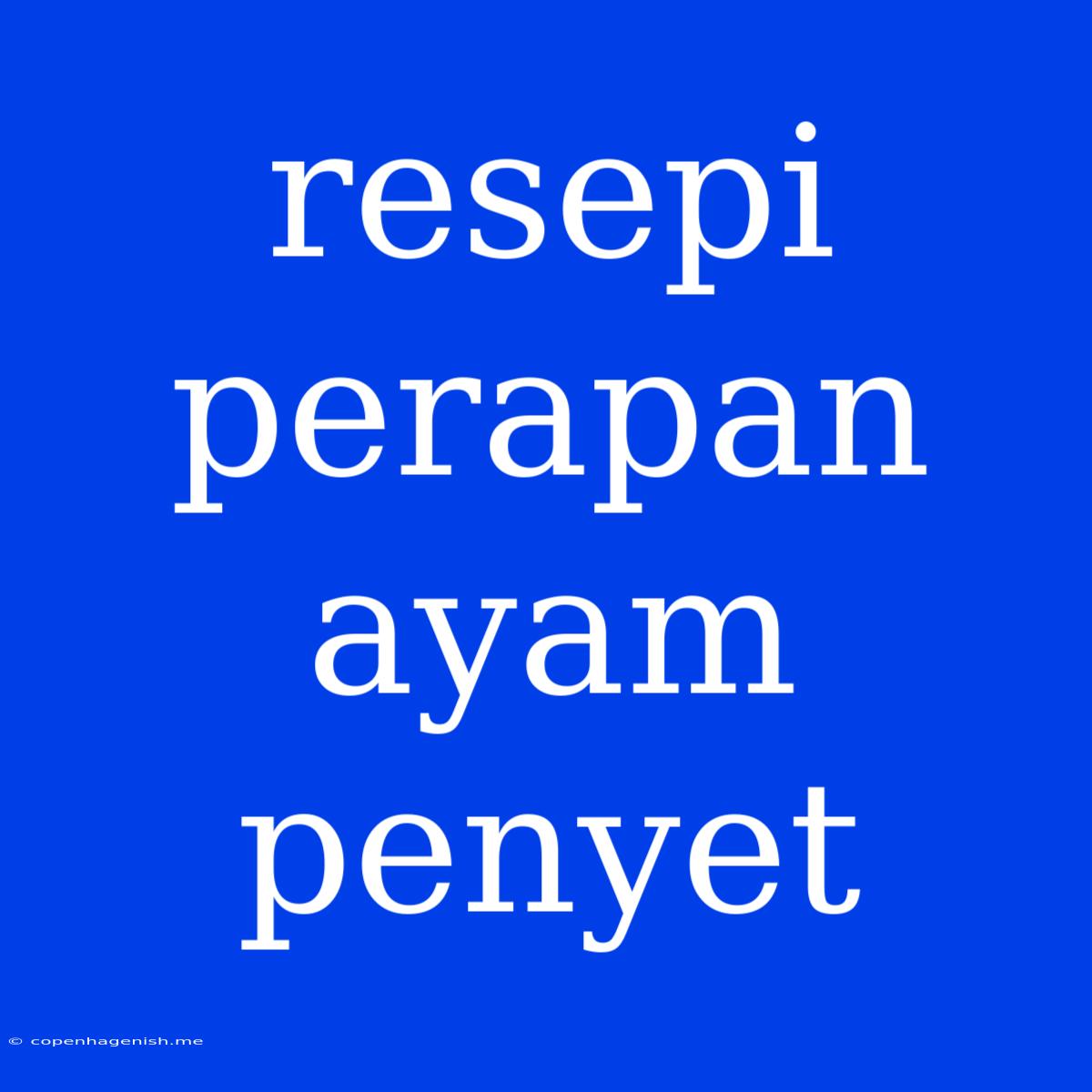 Resepi Perapan Ayam Penyet