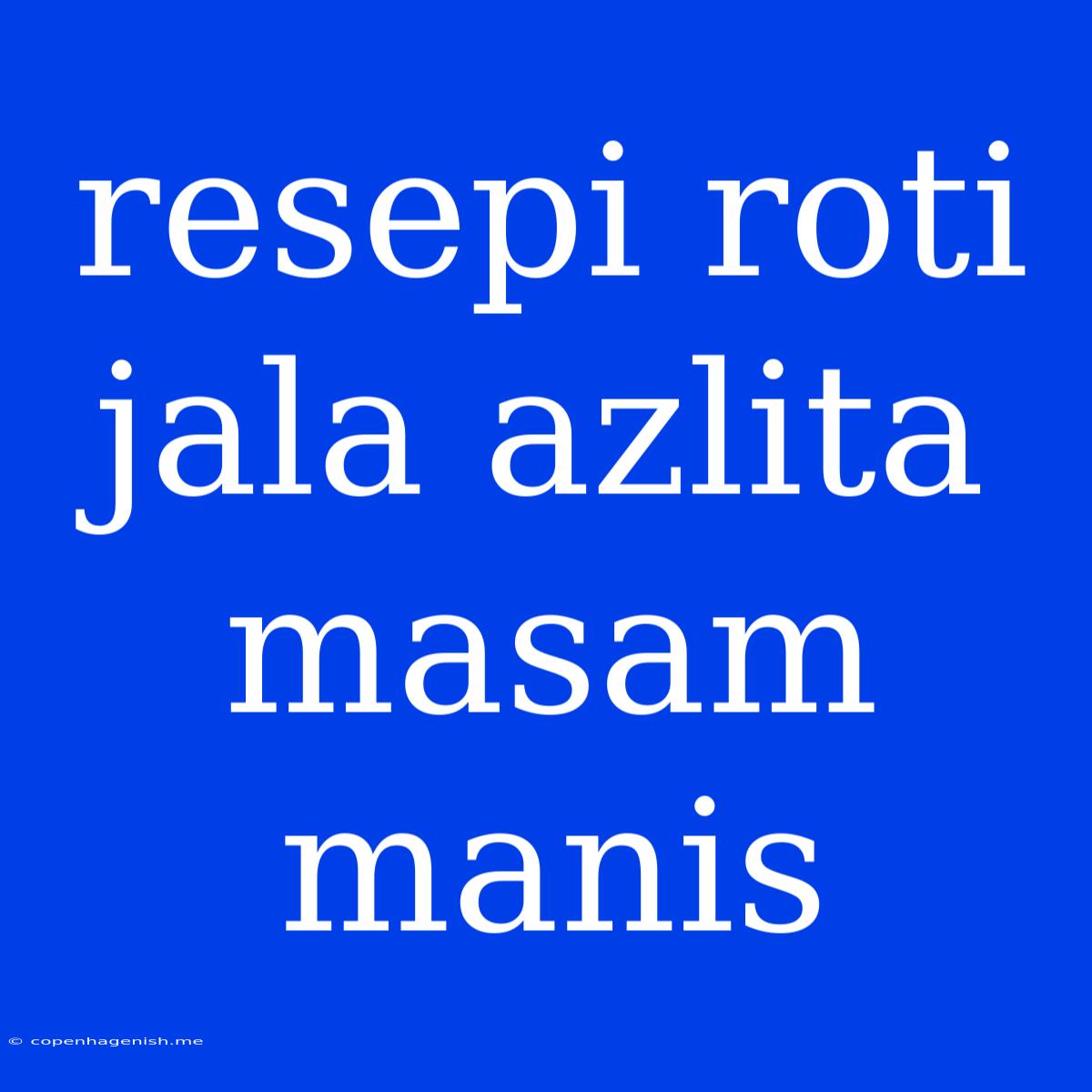 Resepi Roti Jala Azlita Masam Manis