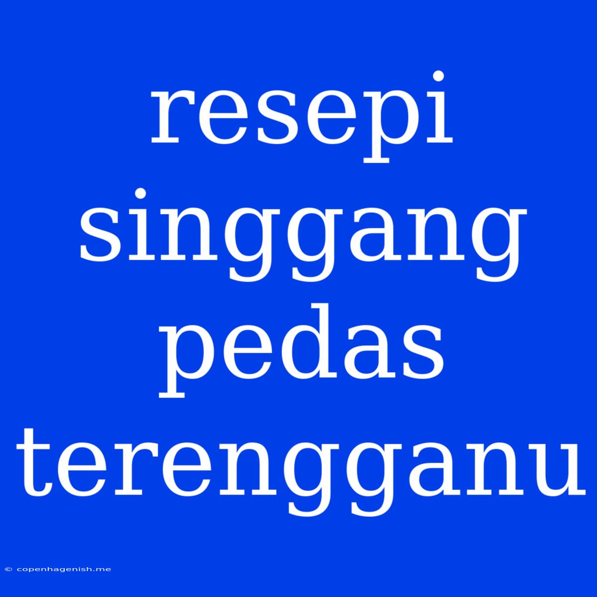 Resepi Singgang Pedas Terengganu