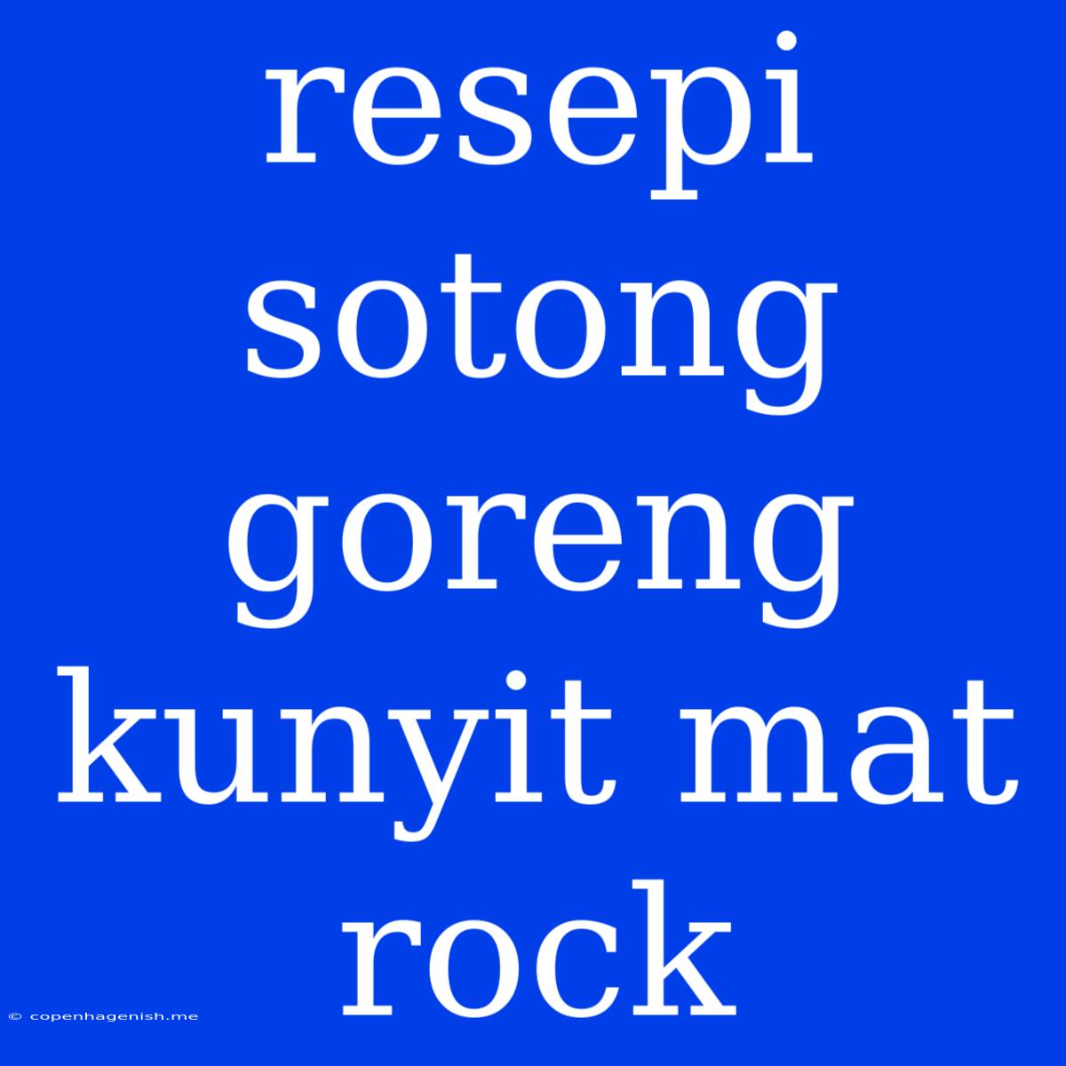 Resepi Sotong Goreng Kunyit Mat Rock