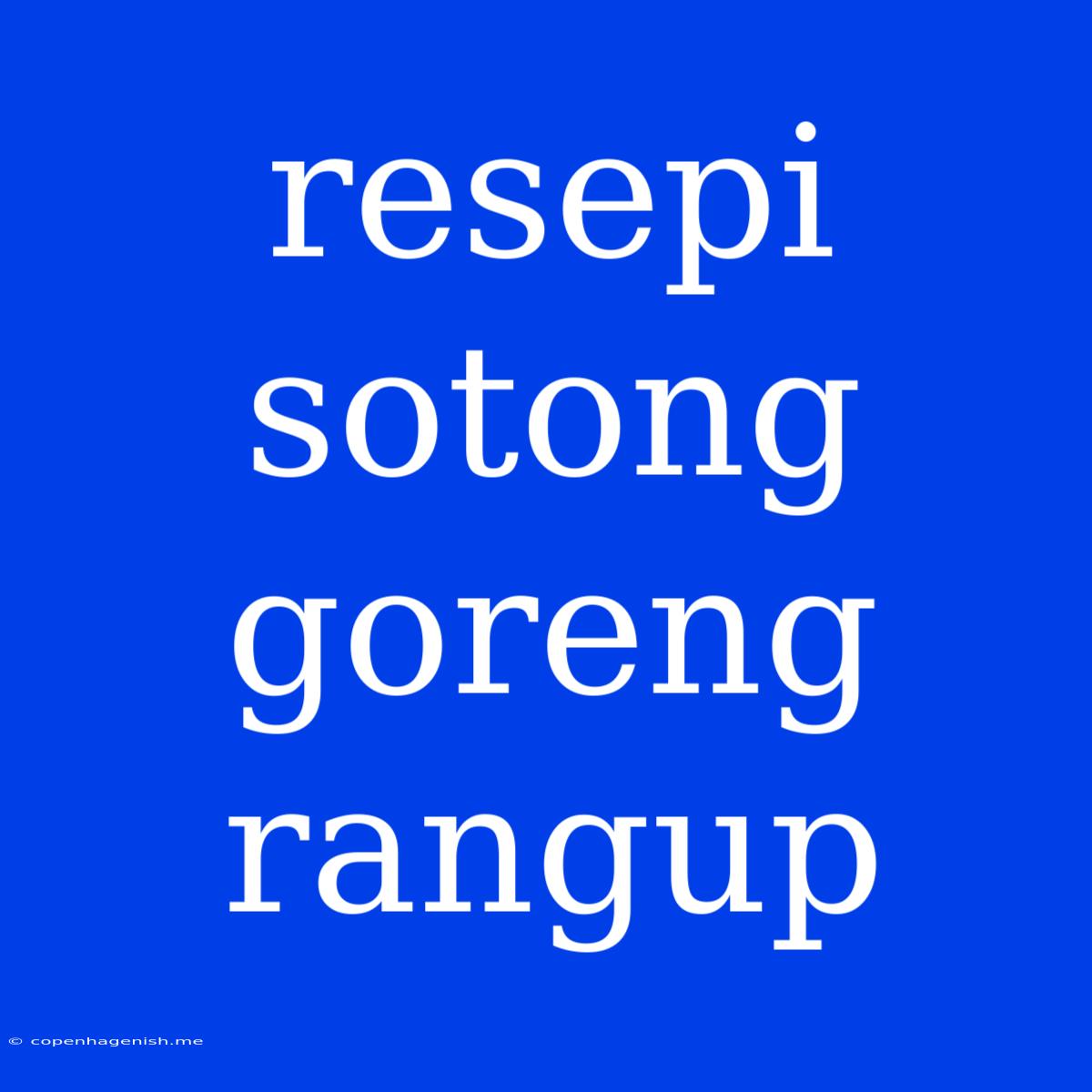 Resepi Sotong Goreng Rangup